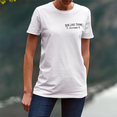 Run Lake Tahoe, California Vintage Font Unisex T-Shirt