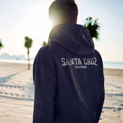 Santa Cruz, California Vintage Ink Style Unisex Hoodie