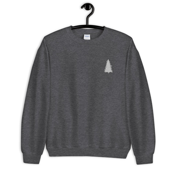 Single Pine Tree Embroidered Sweatshirt