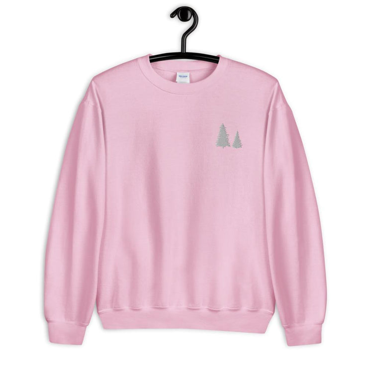 Double Pine Tree Embroidered Sweatshirt