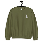 Single Pine Tree Embroidered Sweatshirt