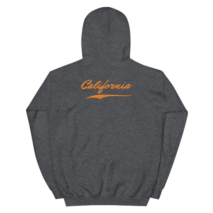 California Vintage Orange Logo Front and Back Unisex Hoodie