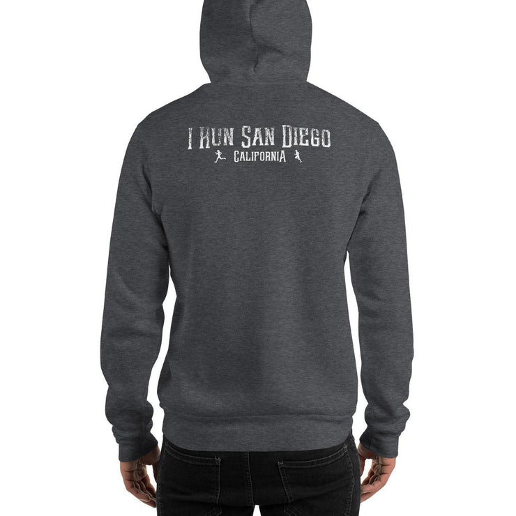 I Run San Diego, California Vintage Ink Style Unisex Hoodie