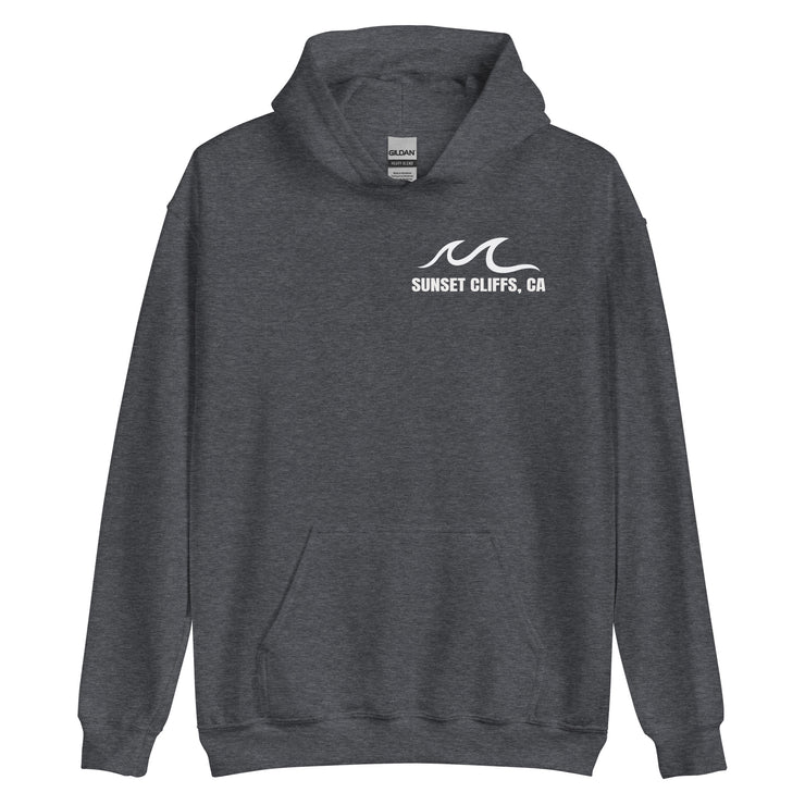 SUNSET CLIFFS, CA  WAVE UNISEX HOODIE