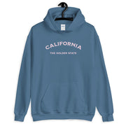 California The Golden State Light Pink Lettering Unisex Hoodie