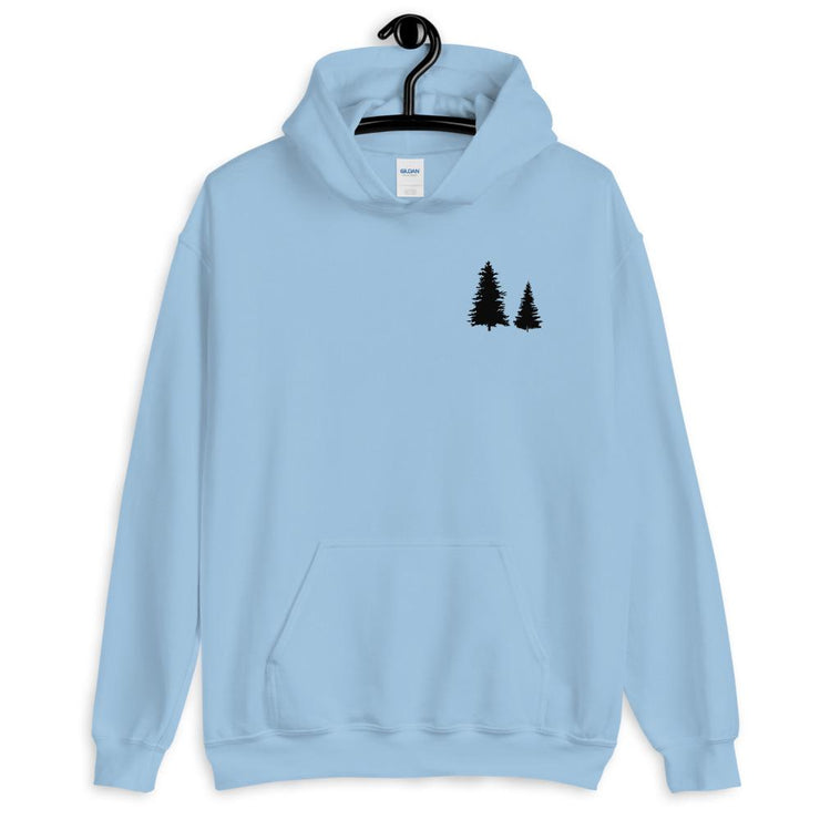 Double Pine Tree Graphic Unisex Hoodie