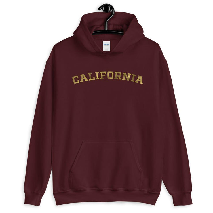 California Gold Foil College-Style Unisex Hoodie