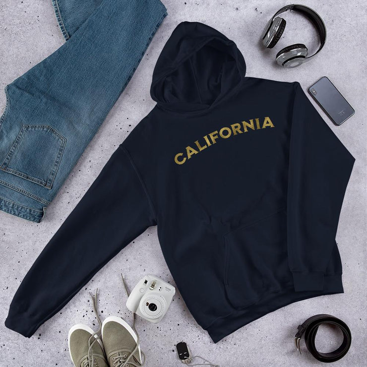 California Gold Foil Style Unisex Hoodie - California Hoodie