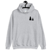 Double Pine Tree Graphic Unisex Hoodie