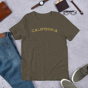 California Gold Foil Style Unisex T-Shirt - California T-Shirt
