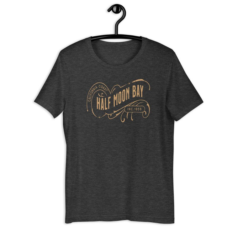 Half Moon Bay Vintage Ink Style Unisex T-Shirt