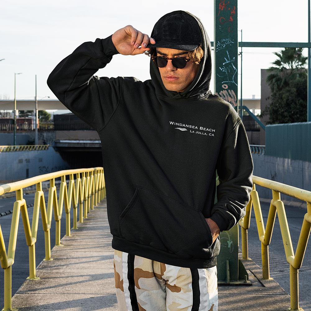 Windansea Beach, La Jolla CA Front and Back Unisex Hoodie 
