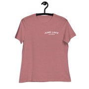 June Lake, California Vintage Ink Style Women's Relaxed T-Shirt